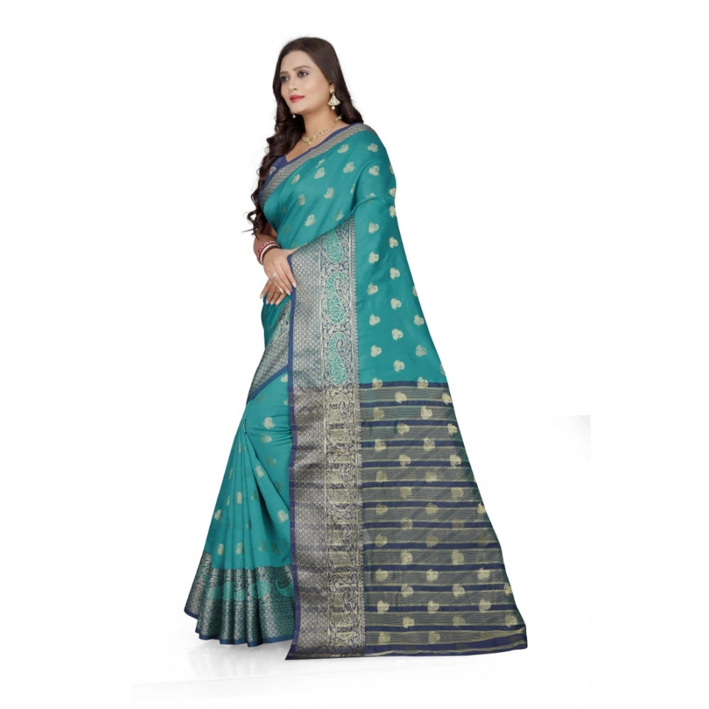 Glorious Jacquard Woven Saree With Blouse Piece
