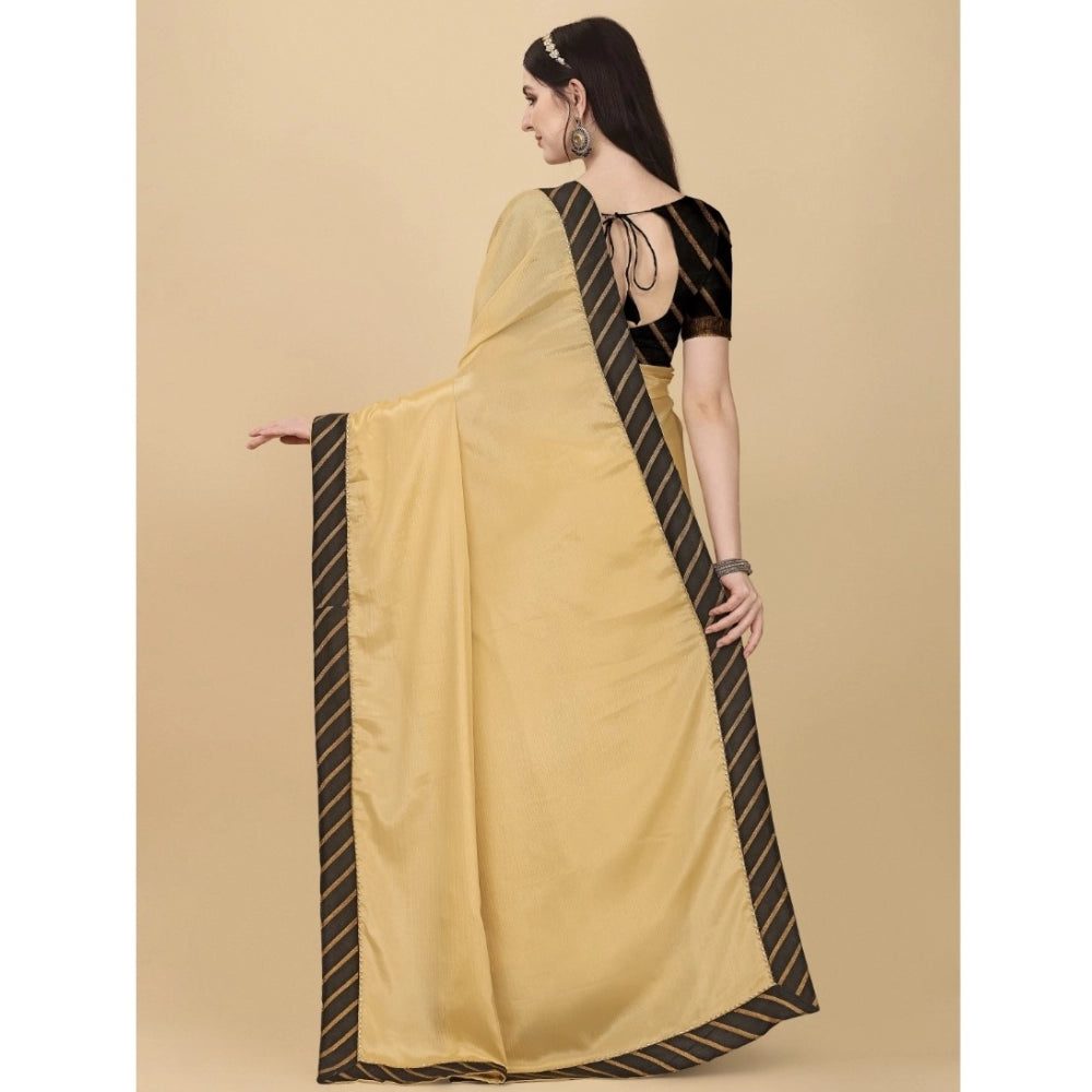 Gracious Chiffon Self Design Saree With Blouse Piece