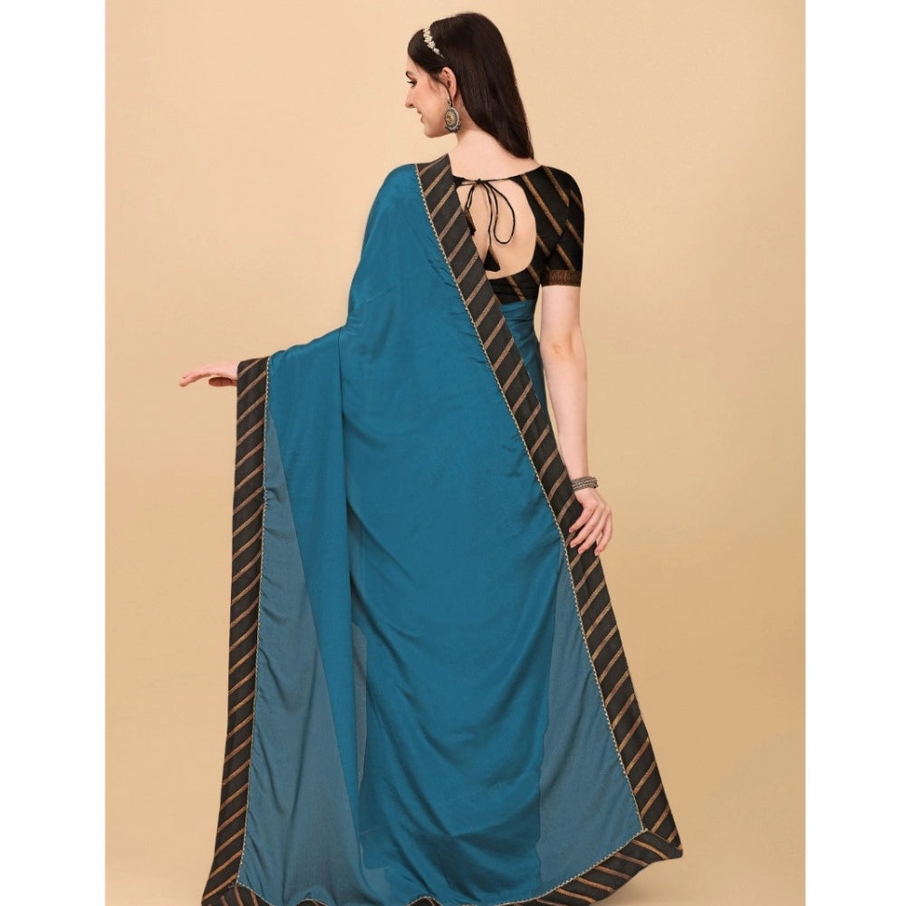 Gracious Chiffon Self Design Saree With Blouse Piece