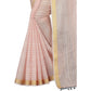 Gracious Cotton Blend Plain Saree With Blouse Piece