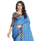 Charming Cotton Silk Checkered Saree With Blouse Piece