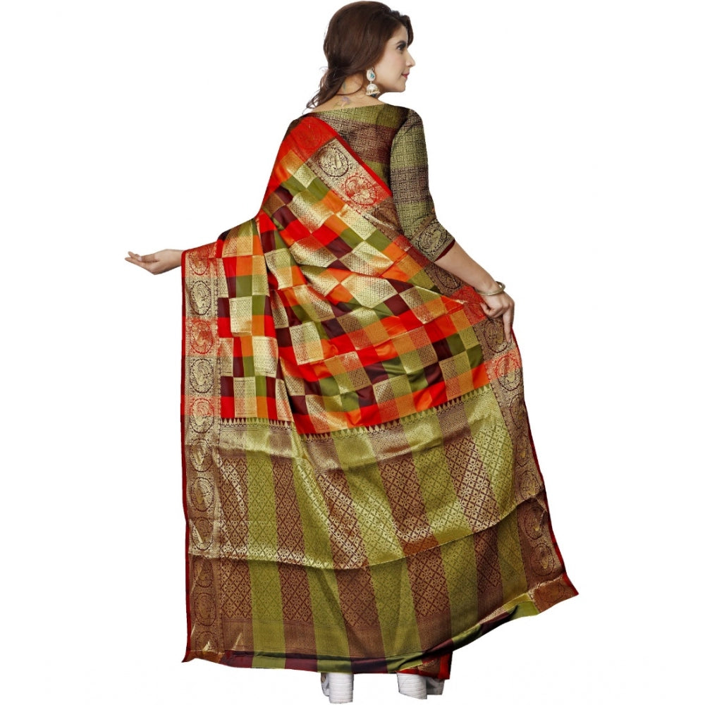 Glorious Jacquard Woven Saree With Blouse Piece