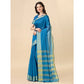 Delightful Cotton Silk Striped Saree With Blouse Piece