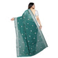 Facinating Cotton Silk Embroidered Saree With Blouse Piece