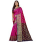 Appealing Silk Blend Woven Saree With Blouse Piece