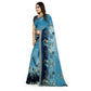 Fabulous Georgette Floral Print Saree With Blouse Piece