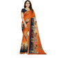 Fabulous Georgette Floral Print Saree With Blouse Piece