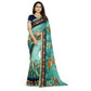 Fabulous Georgette Floral Print Saree With Blouse Piece