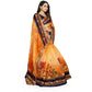 Fabulous Georgette Floral Print Saree With Blouse Piece