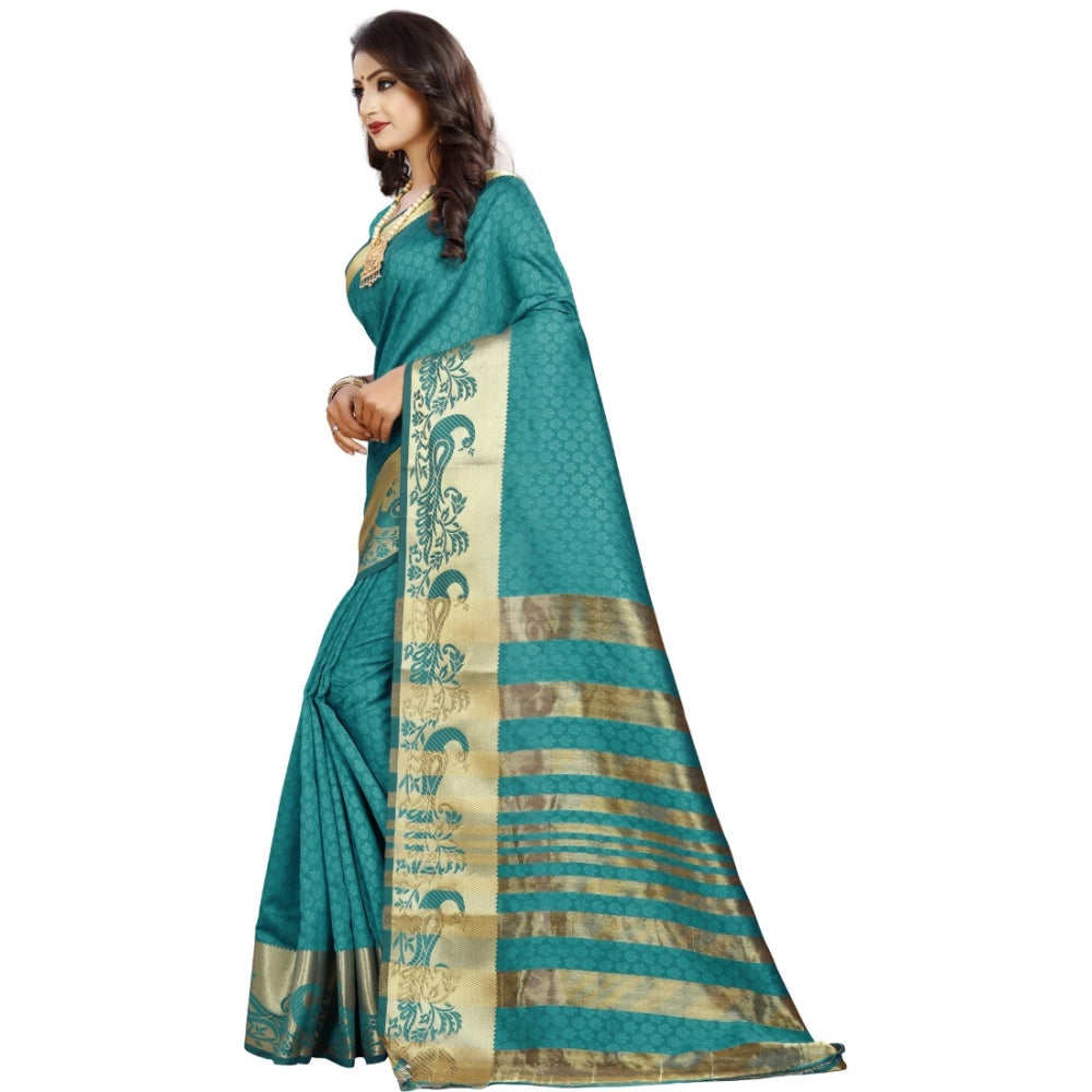 Superb Jacquard Woven Saree With Blouse Piece
