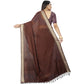 Gracious Cotton Blend Plain Saree With Blouse Piece