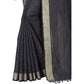 Gracious Cotton Blend Plain Saree With Blouse Piece