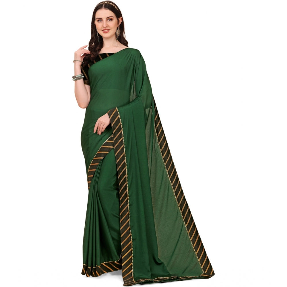 Gracious Chiffon Self Design Saree With Blouse Piece
