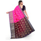 Appealing Silk Blend Woven Saree With Blouse Piece