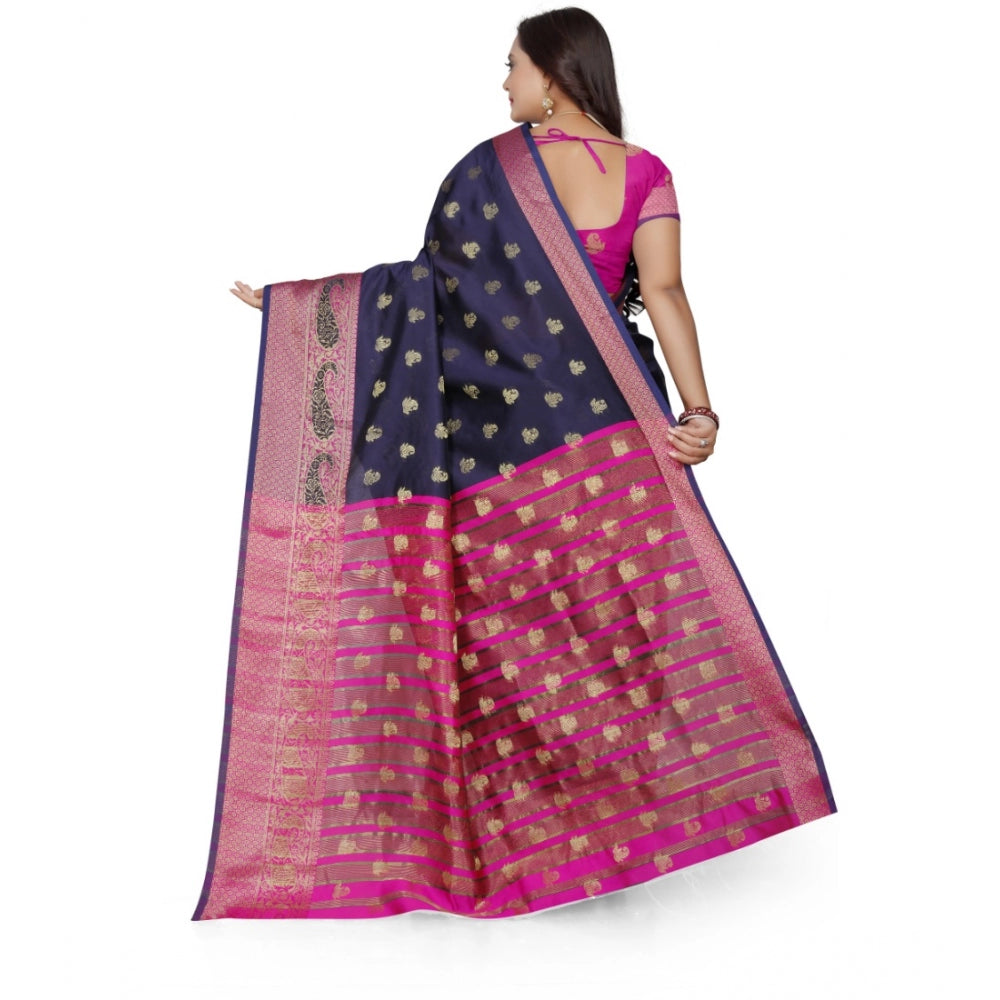 Glorious Jacquard Woven Saree With Blouse Piece