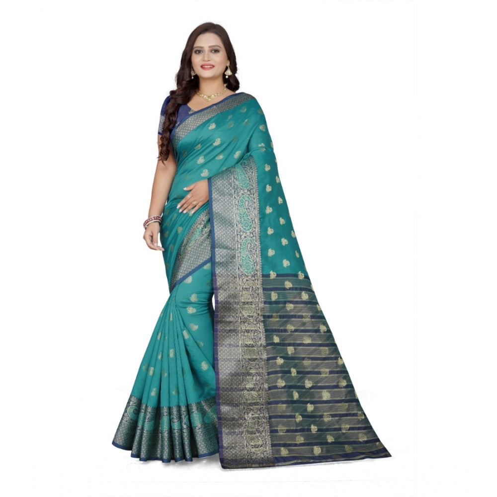 Glorious Jacquard Woven Saree With Blouse Piece