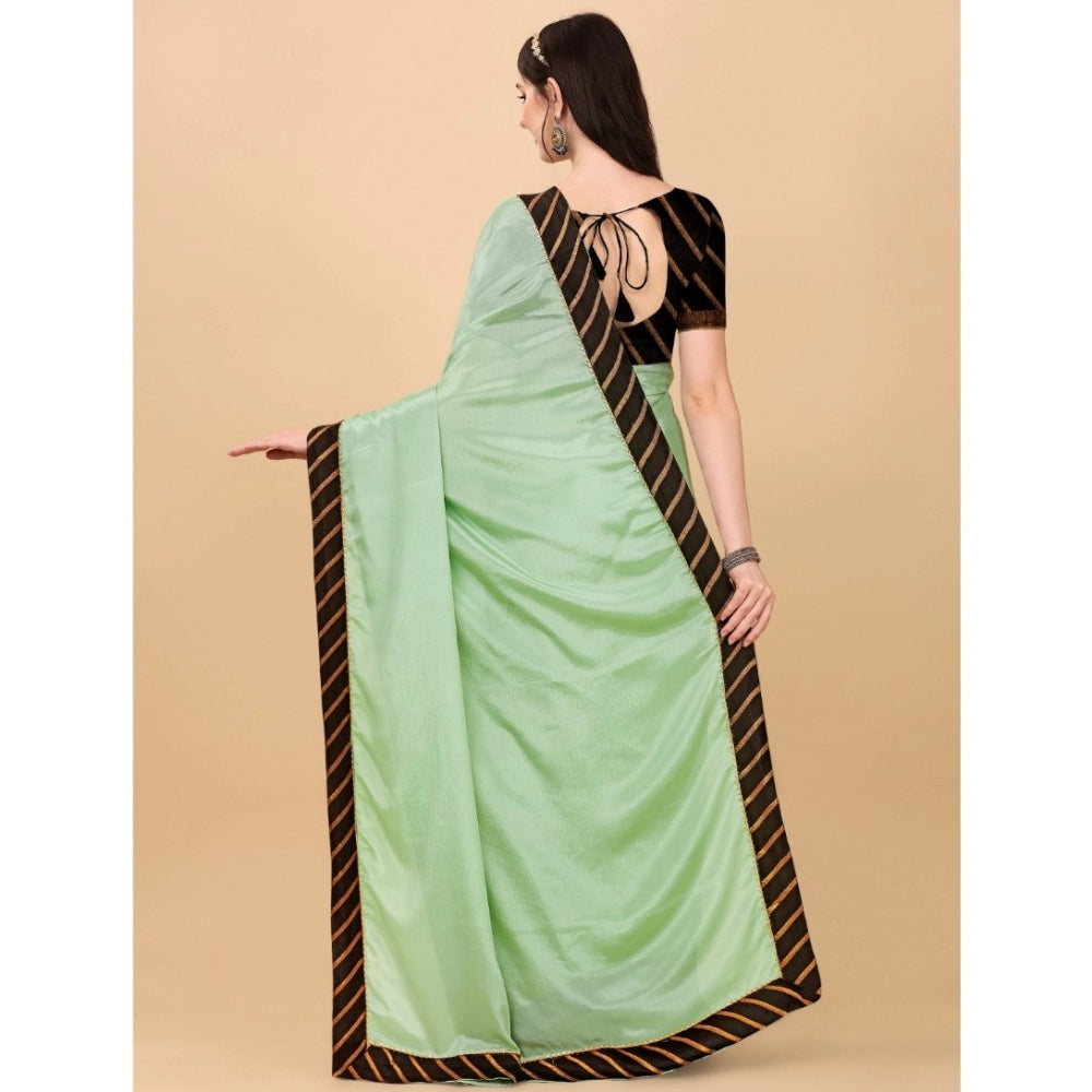 Gracious Chiffon Self Design Saree With Blouse Piece
