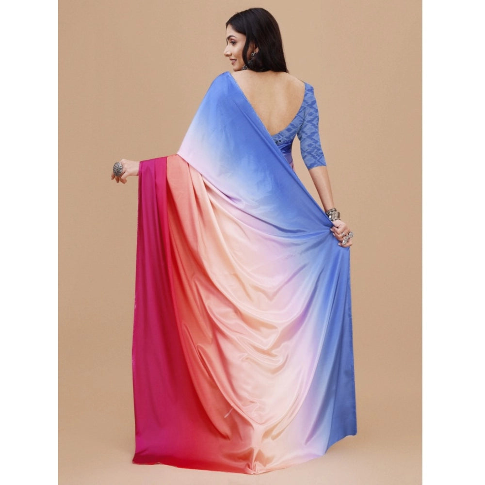 Fantastic Crepe Digital Print Saree With Blouse Piece