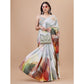 Fantastic Crepe Digital Print Saree With Blouse Piece