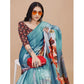 Fantastic Crepe Digital Print Saree With Blouse Piece
