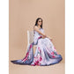 Fantastic Crepe Digital Print Saree With Blouse Piece