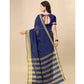Delightful Cotton Silk Striped Saree With Blouse Piece