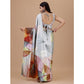 Fantastic Crepe Digital Print Saree With Blouse Piece