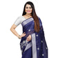Facinating Cotton Silk Embroidered Saree With Blouse Piece