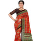 Fabulous Georgette Floral Print Saree With Blouse Piece