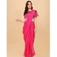 Incredible Silk Blend Embellished Saree With Blouse Piece