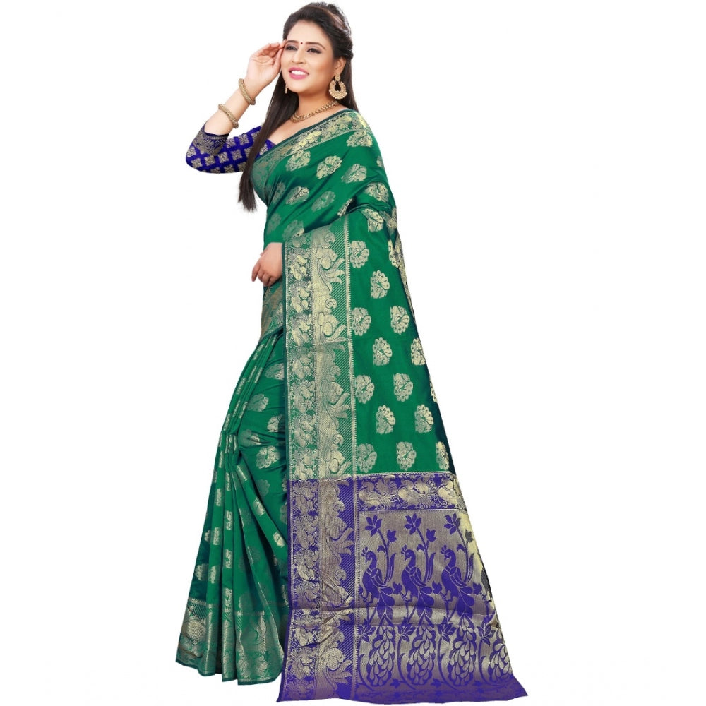 Glorious Jacquard Woven Saree With Blouse Piece