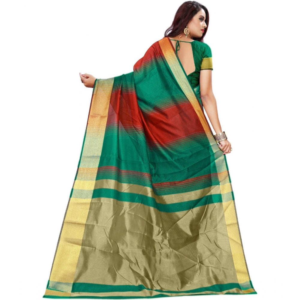 Tremendous Jacquard Woven Saree With Blouse Piece