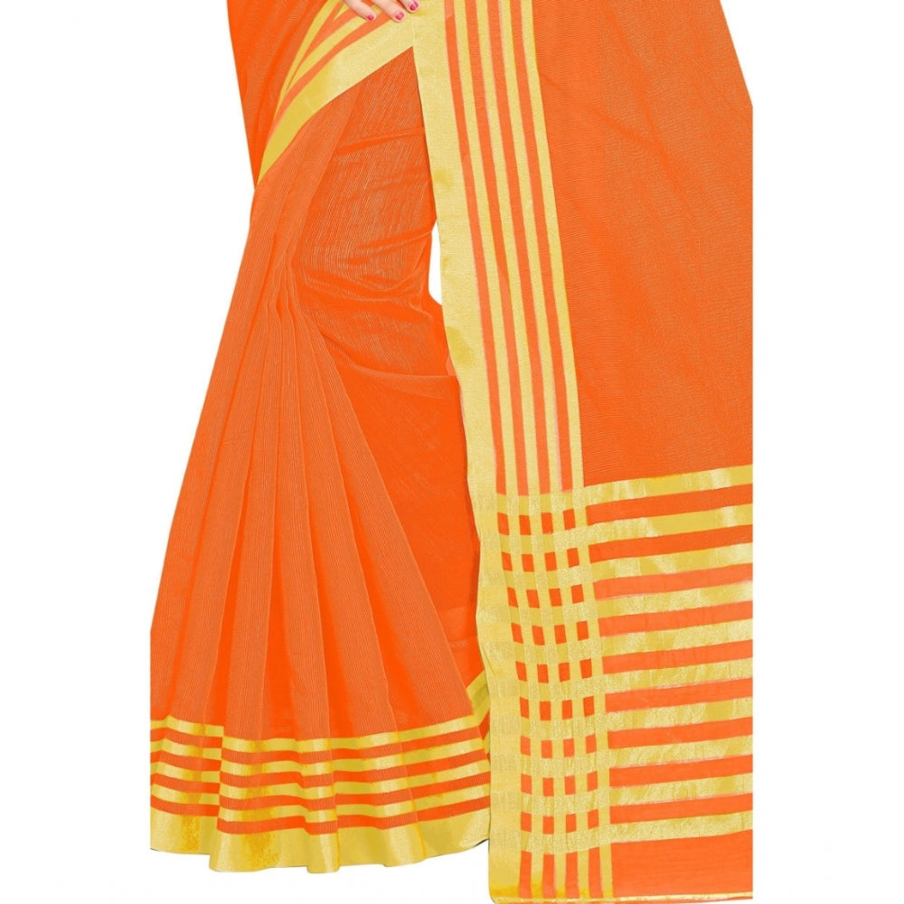 Superb Jacquard Striped Saree With Blouse Piece