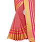 Superb Jacquard Striped Saree With Blouse Piece