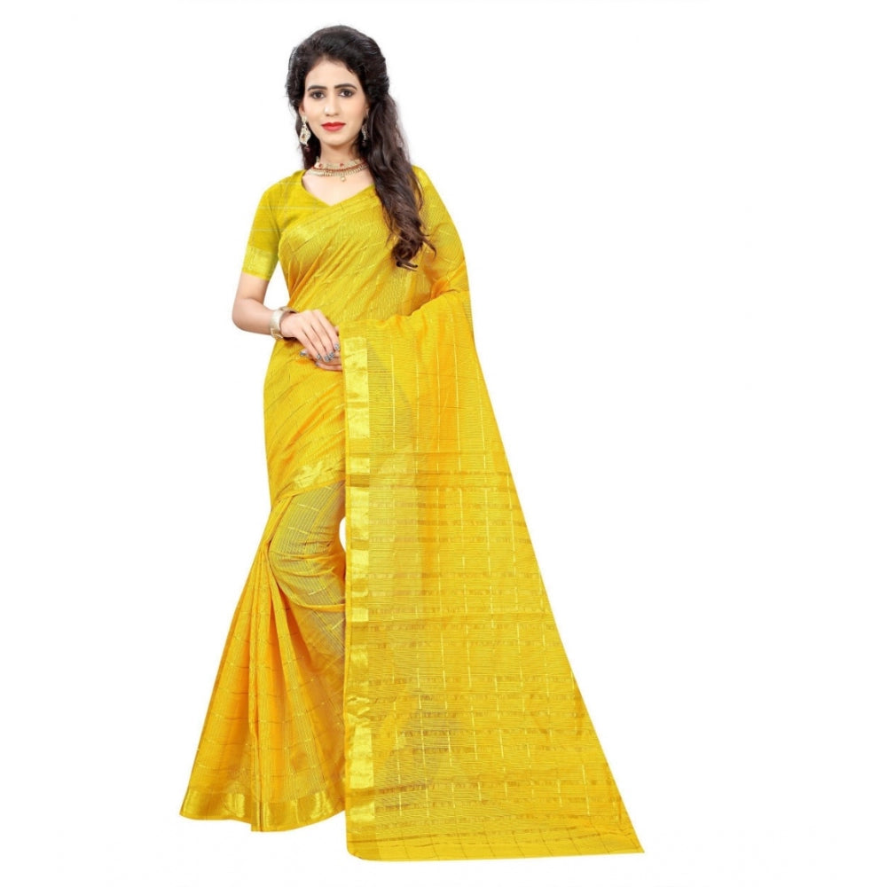 Tremendous Jacquard Woven Saree With Blouse Piece