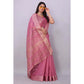 Sophisticated Silk Blend Woven Saree With Blouse Piece