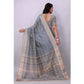 Sophisticated Silk Blend Woven Saree With Blouse Piece