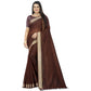 Gracious Cotton Blend Plain Saree With Blouse Piece