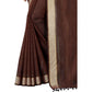 Gracious Cotton Blend Plain Saree With Blouse Piece