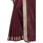 Gracious Cotton Blend Plain Saree With Blouse Piece