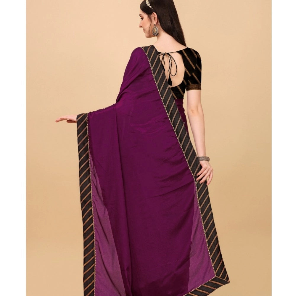 Gracious Chiffon Self Design Saree With Blouse Piece