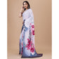 Fantastic Crepe Digital Print Saree With Blouse Piece