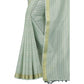 Gracious Cotton Blend Plain Saree With Blouse Piece