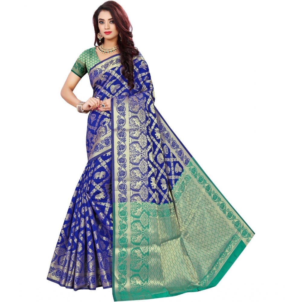 Superb Jacquard Woven Saree With Blouse Piece