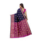 Appealing Silk Blend Woven Saree With Blouse Piece