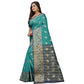 Appealing Silk Blend Woven Saree With Blouse Piece