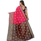 Appealing Silk Blend Woven Saree With Blouse Piece