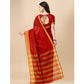 Delightful Cotton Silk Striped Saree With Blouse Piece