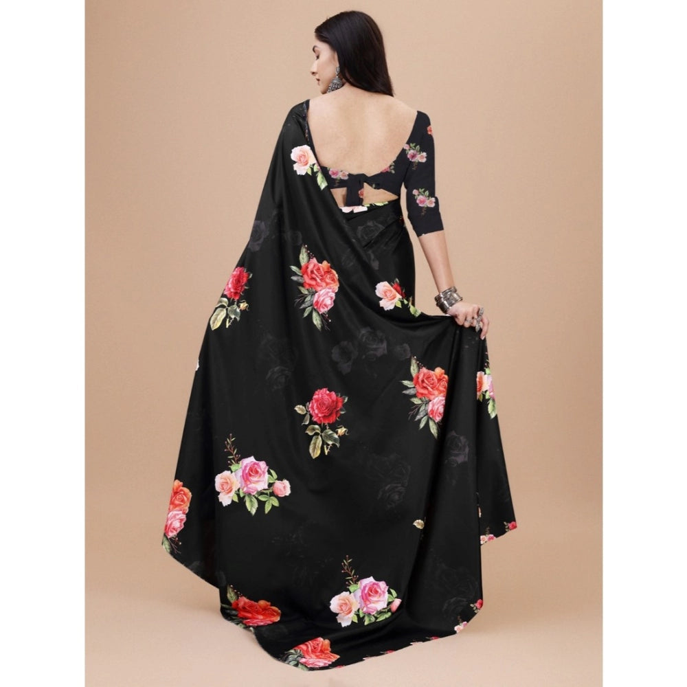 Fantastic Crepe Digital Print Saree With Blouse Piece