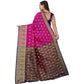 Appealing Silk Blend Woven Saree With Blouse Piece